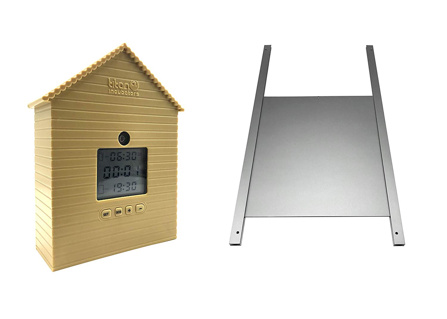 Porta Automatica Per Pollaio Zenithaur A Energia Solare Con Blocco Di Sicurezza, Timer Programmabile E Pannello Solare Incluso - 5