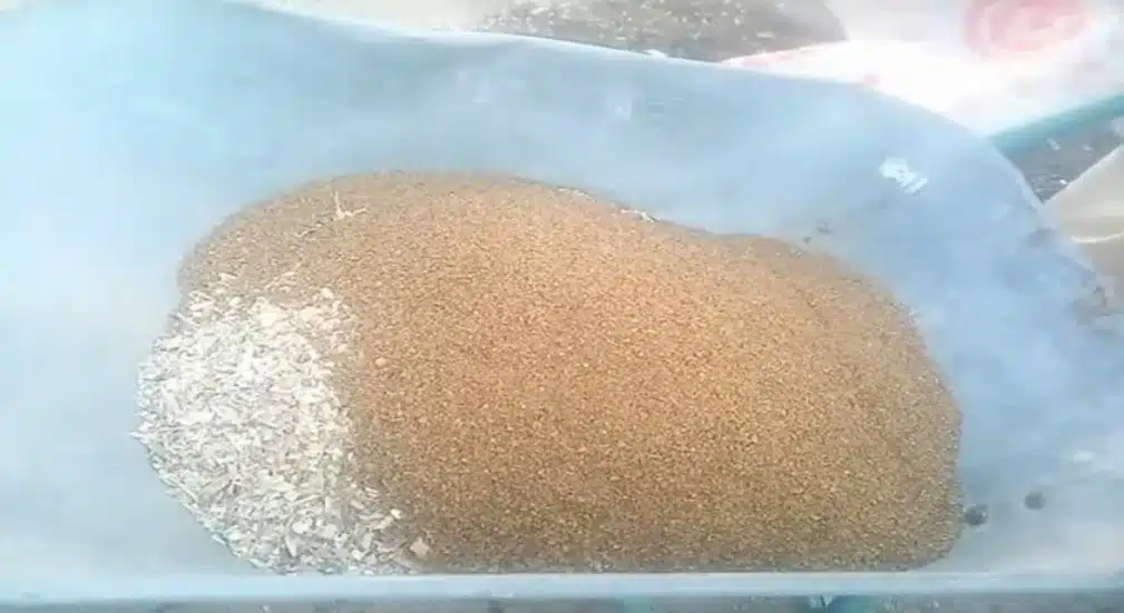 mix cippato-nocciolino per la caldaia a pellet