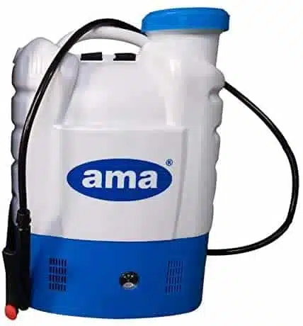 Trattamento invernale degli alberi da frutto 4 Pompa a spalla a batteria AMA