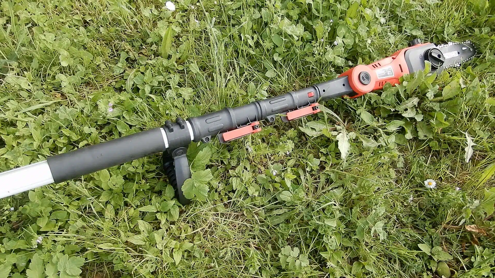 Potatore telescopico a batteria Dunsh-leva di sblocco asta