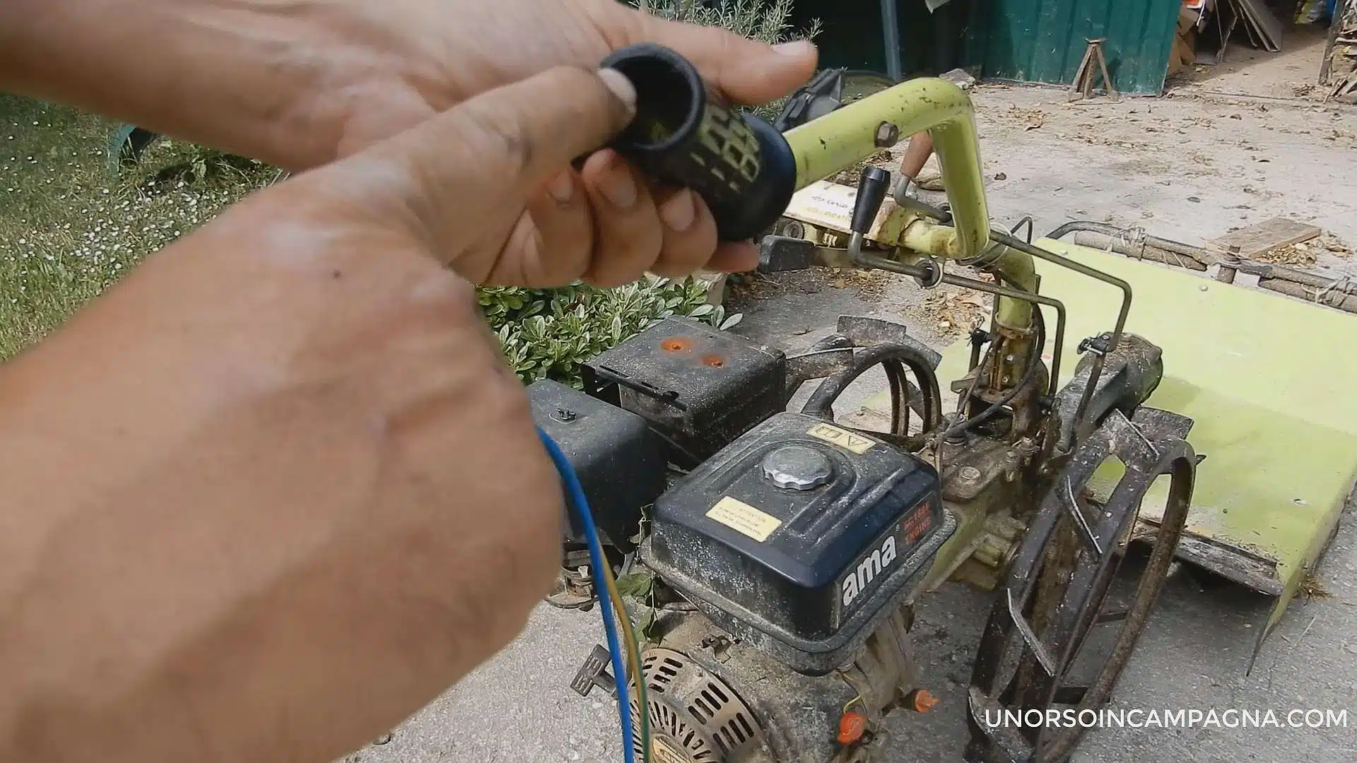 Come si monta il Motorstop, sicurezza per motocoltivatori e motozappa a benzina 4 Come si monta il Motorstop