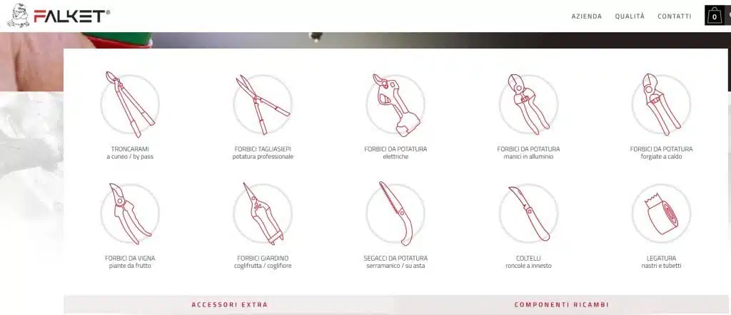 Forbici da potatura 2012 EVO Falket - catalogo Falket