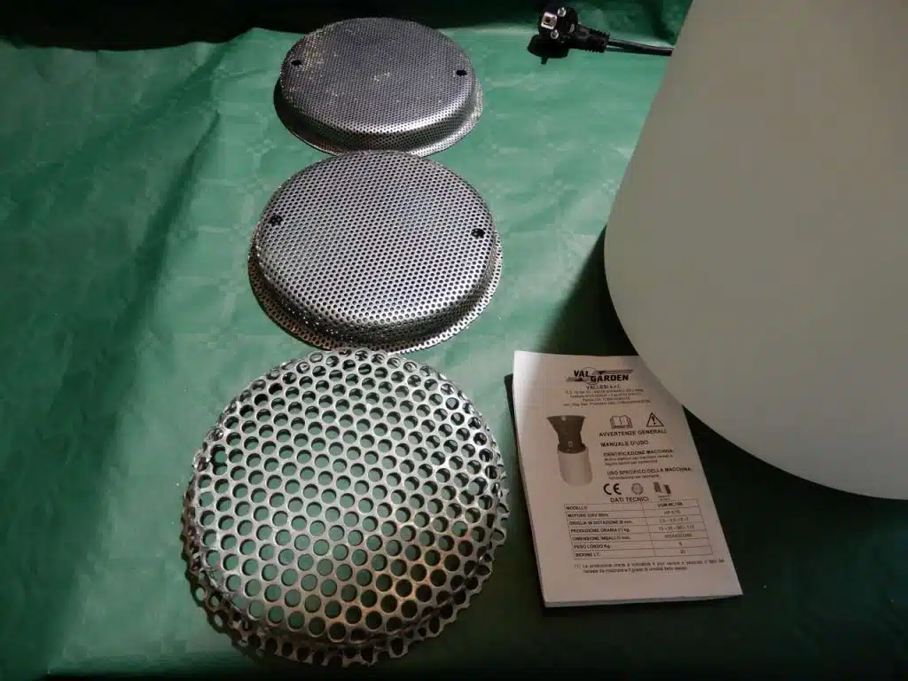 setacci mulino elettrico