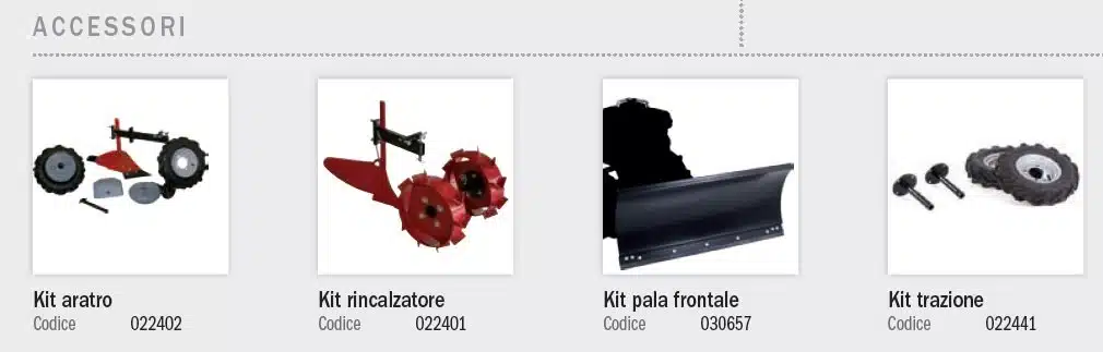 Motozappa a scoppio PUBERT VARIO 55 P C3. Test completo! 15 Accessori Motozappa PUBERT VARIO 55 P C3