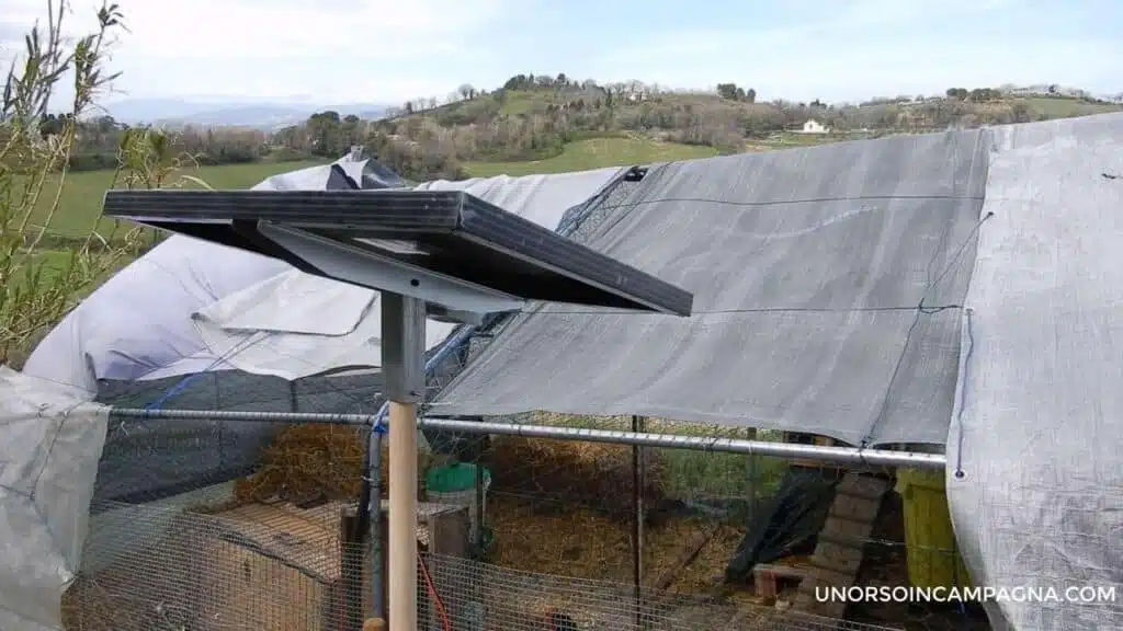Recinto elettrico per il pollaio GEMI B/12 - Pannello solare montato