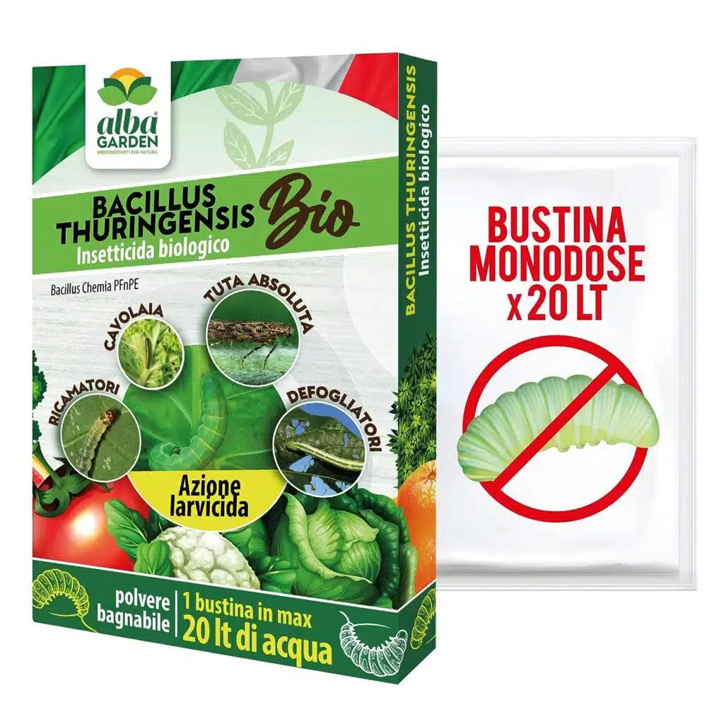 Bacillus thuringiensis insetticida naturale per l'orto 