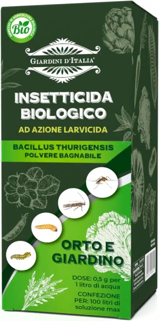 Bacillus thuringiensis insetticida naturale per l'orto
