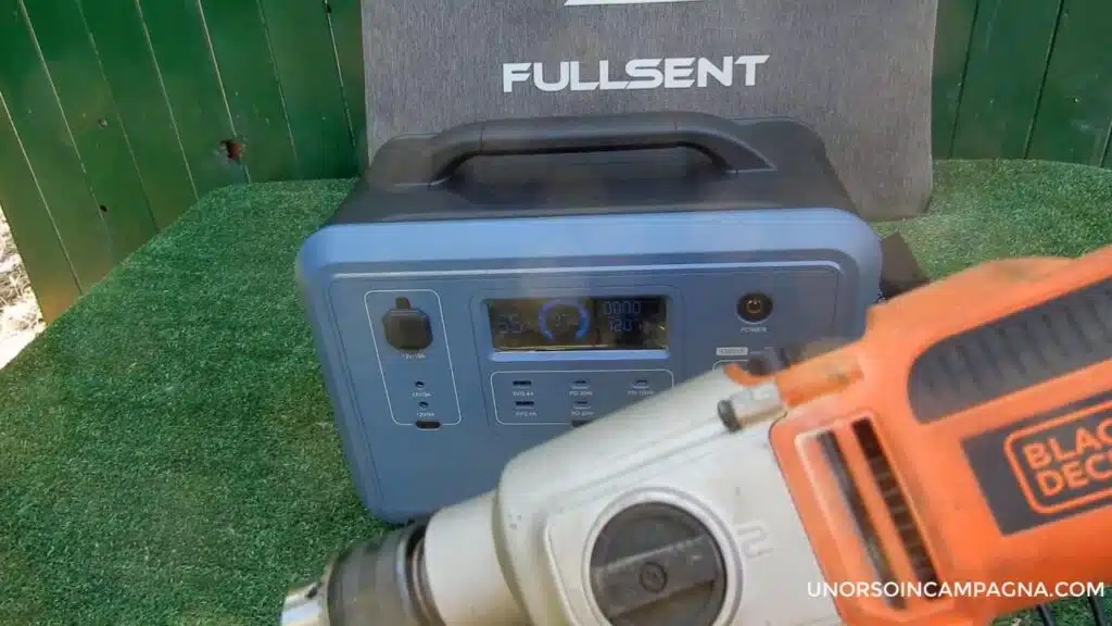 Centrale elettrica portatile FULLSENT - test oltre 1200W doppia presa