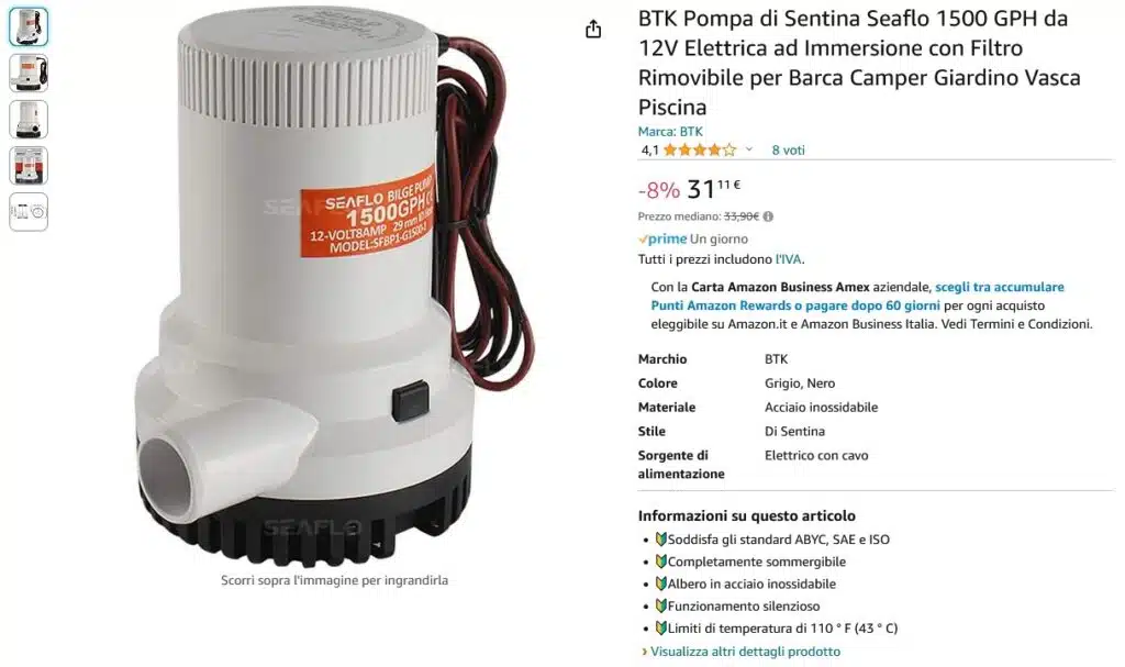 Power Station S200 di AllPowers da 200 Watt! 1 POMPA DELLACQUA a 12V AMAZON