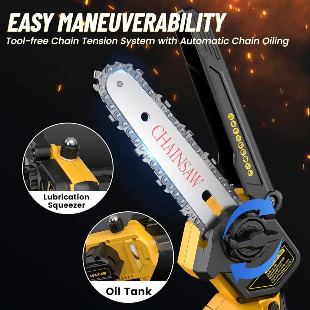 mini motosega a batteria APROTII (catena lubrificata)