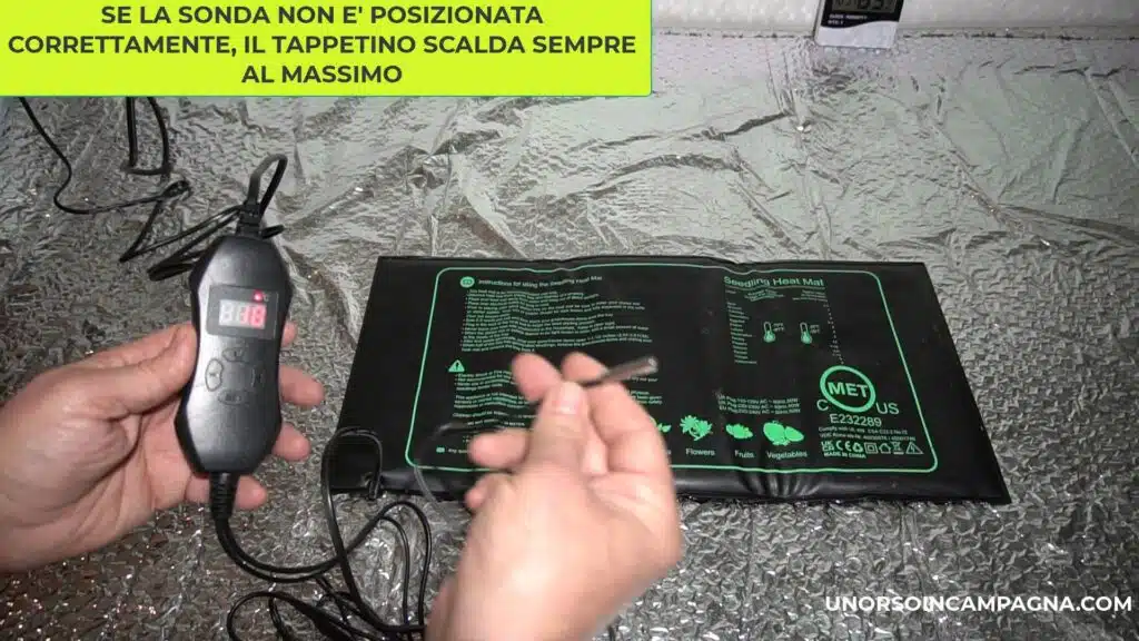 Come usare il tappetino riscaldante per il semenzaio - sonda NTC