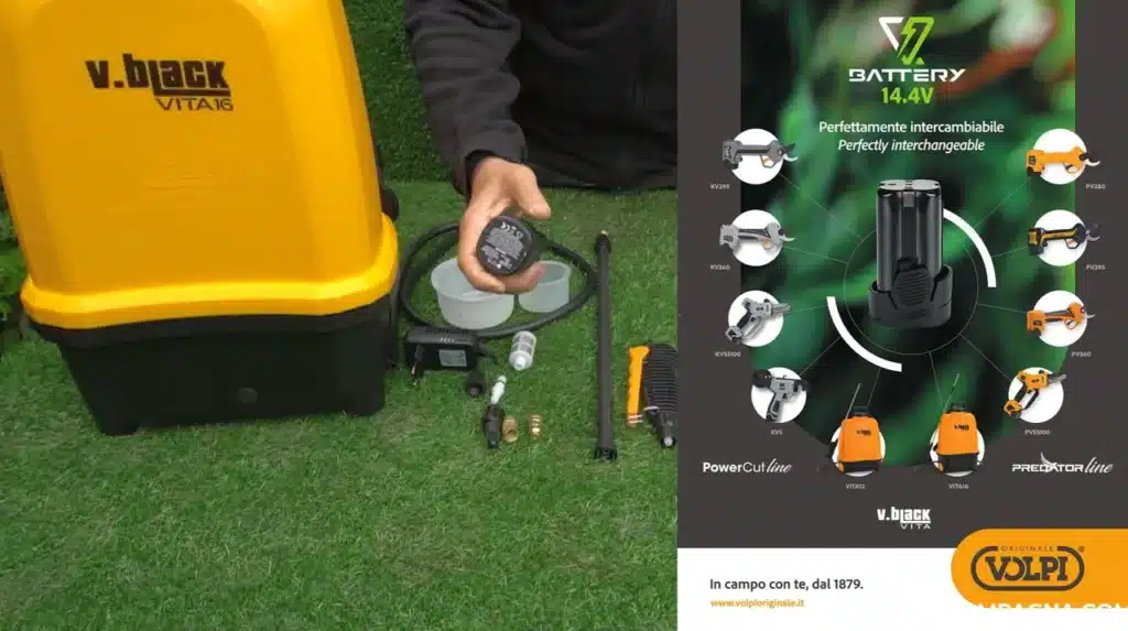 Pompa a batteria Volpi V-Black Vita 16 test completo: la mia esperienza sul campo 4 Pompa a batteria VOLPI Vita 16 3